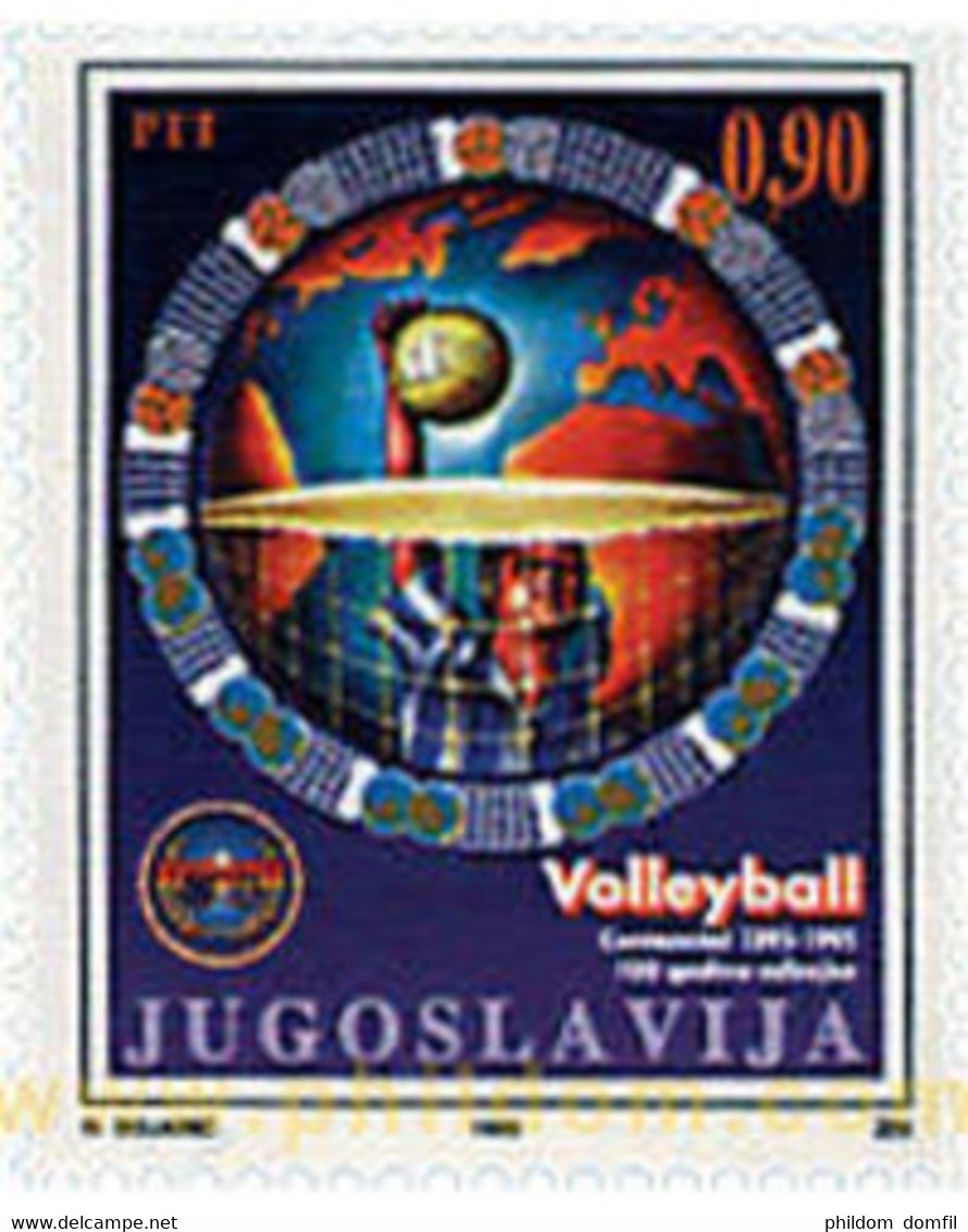 Ref. 67350 * MNH * - YUGOSLAVIA. 1995. CENTENARY OF VOLLEYBALL . CENTENARIO DEL BALONVOLEA - Volleybal