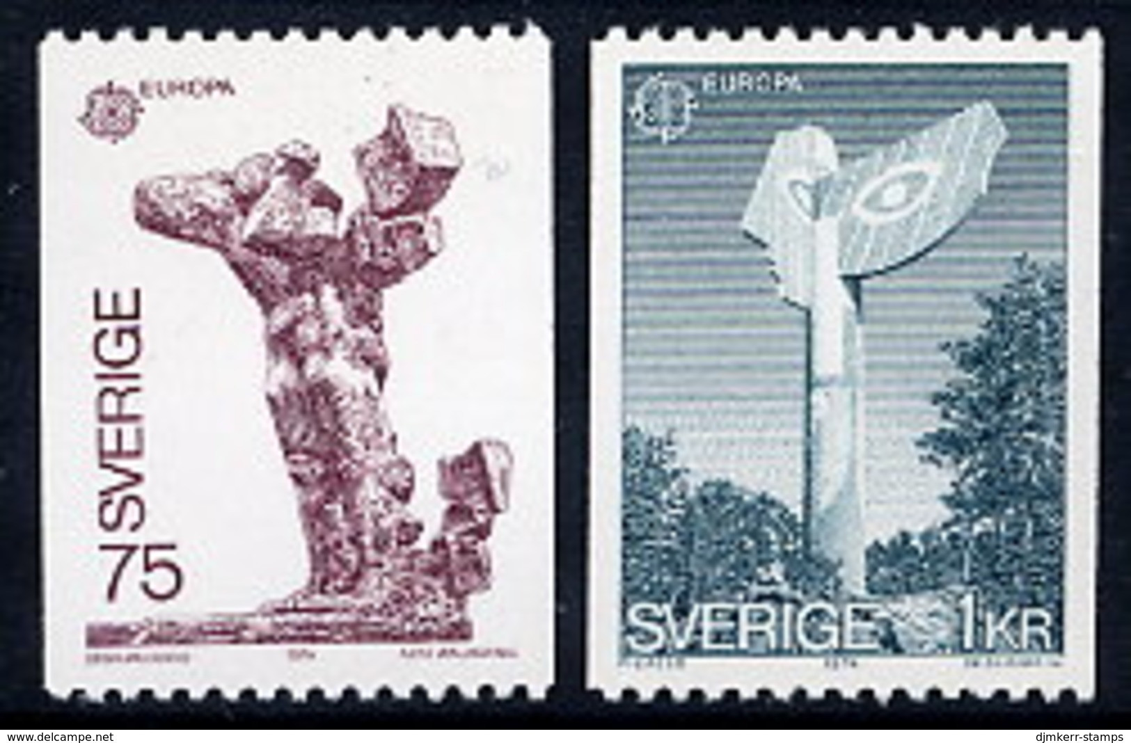 SWEDEN 1974 Europa: Sculptures MNH / **.  Michel 852-53 - Neufs