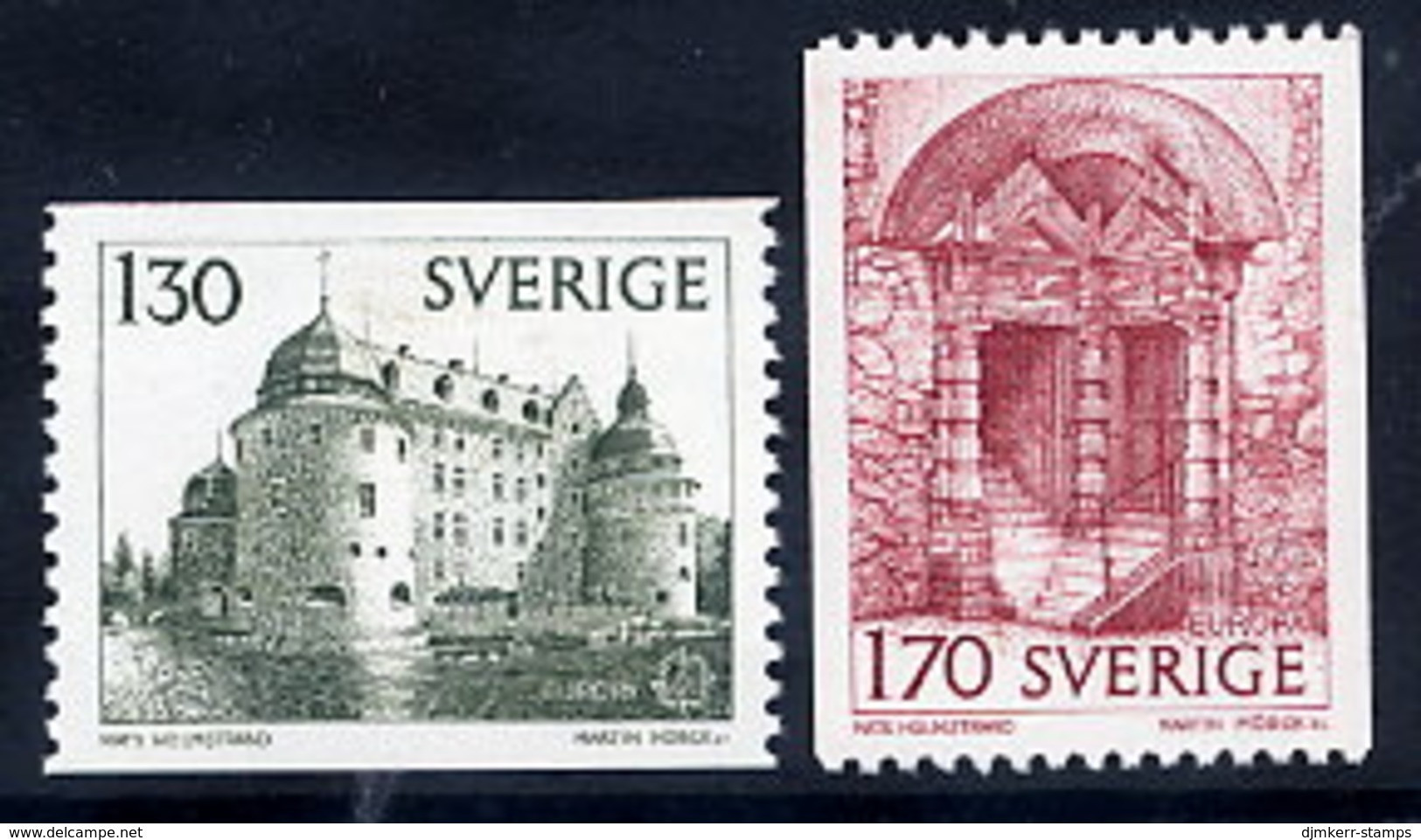 SWEDEN 1978 Europa: Historic Buildings MNH / **.  Michel 1014-15 - Unused Stamps