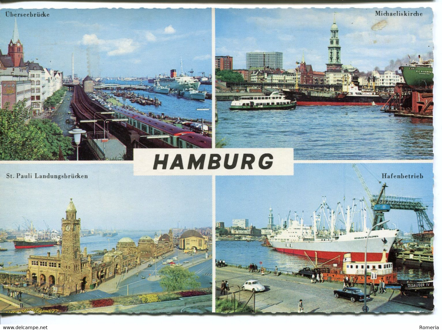 Allemagne - Hambourg - Multivues, Colorisée, Dentelée, écrite - Nord