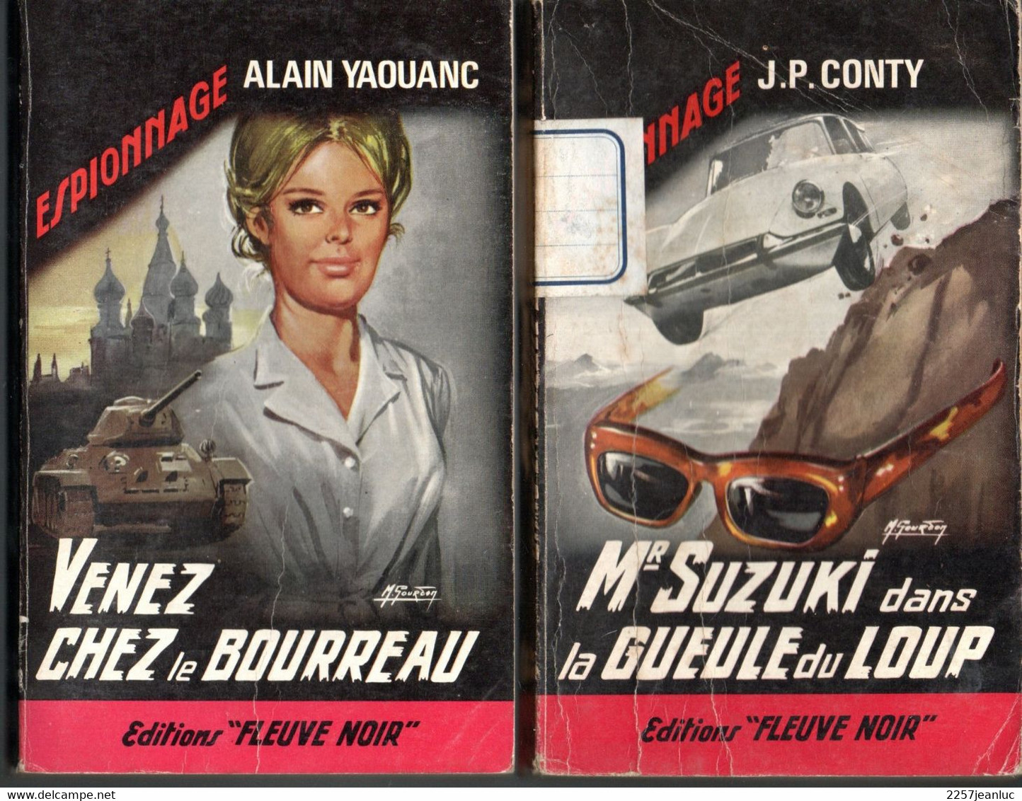 2 Romans Espionnage  -  Editions Fleuve Noir  N: 508  Venez Chez Le Bourreau Et N: 520 Suzuki Dans La Gueule ..  De 1965 - Fleuve Noir