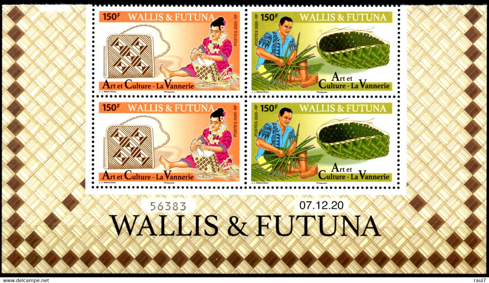 Wallis Et Futuna 2020 - Art Et Culture, La Vannerie - Bloc De 4 Avec Coin Daté Neufs - Unused Stamps