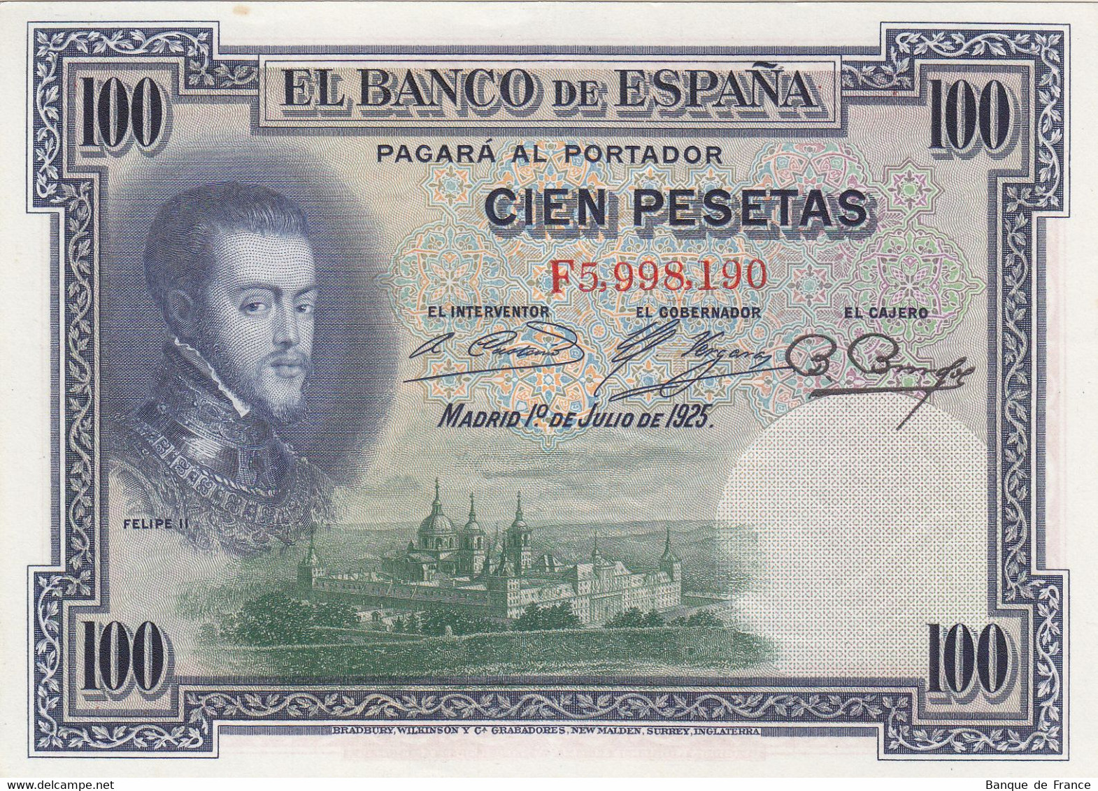 ESPAGNE - ESPANA - Billet 100 Pesetas 1925 P.069c P/NEUF - 100 Peseten