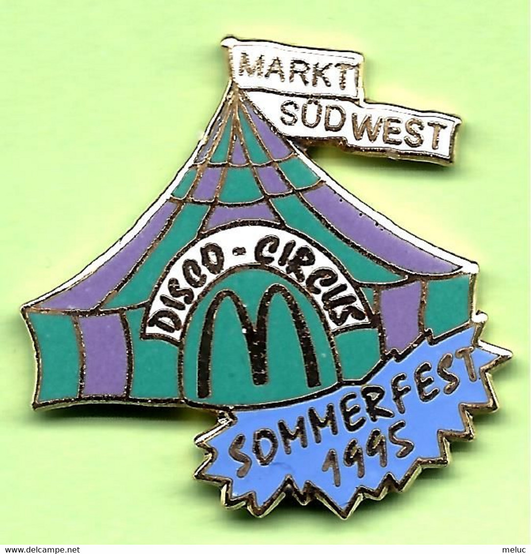 Pin's Mac Do McDonald's Markt Südwest Disco - Circus Sommerfest 1995 (Doré) - 3I19 - McDonald's