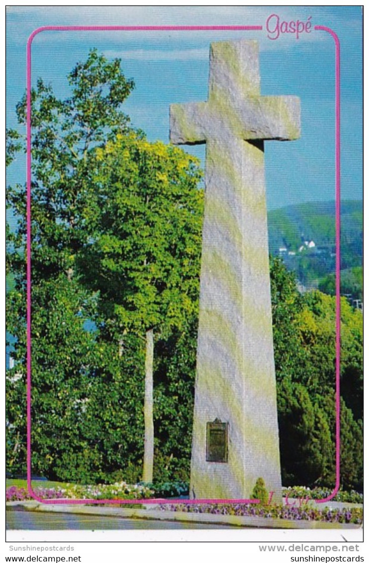 Canada Gaspe Granite Cross At Christ-Roi Cathedral - Gaspé