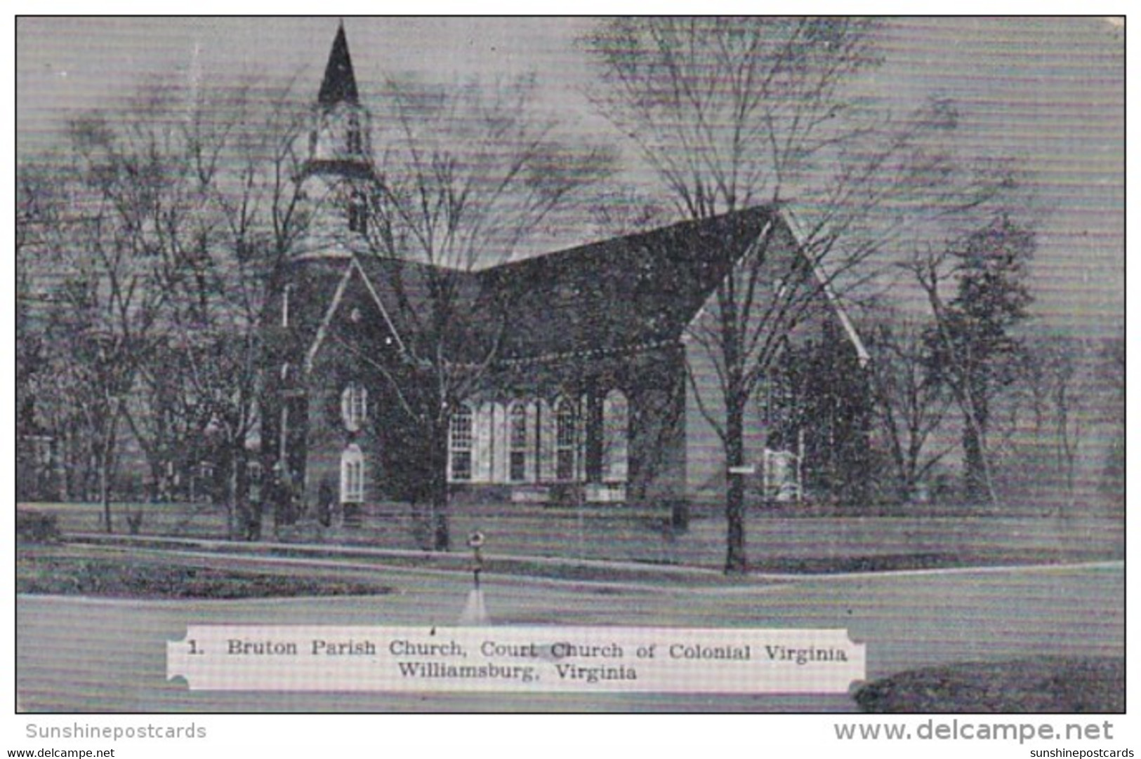 Virginia Williamsburg Bruton Parish Church 1938 - Richmond