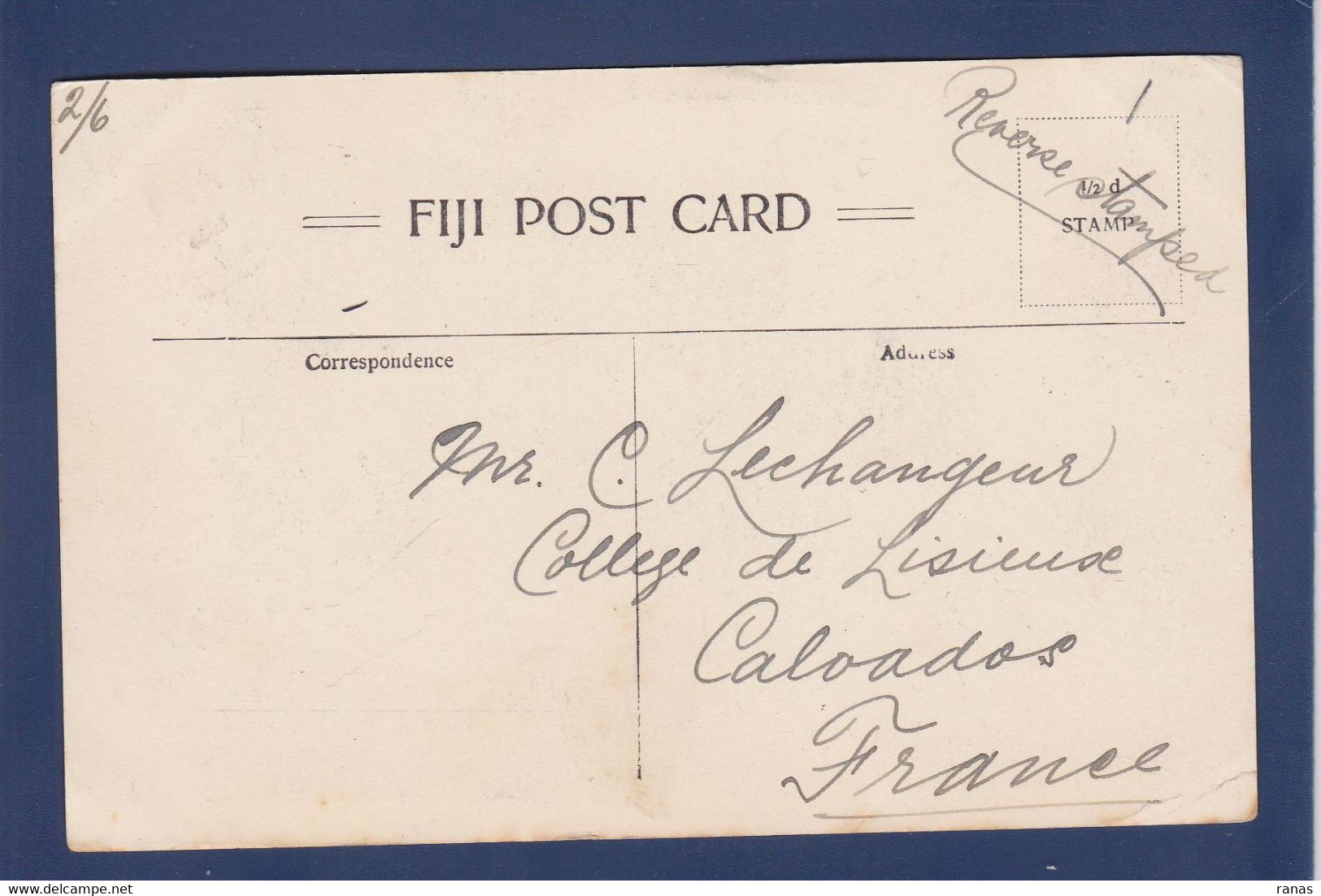 CPA Fidji Océanie Circulé Colonie Anglaise Angleterre - Fiji