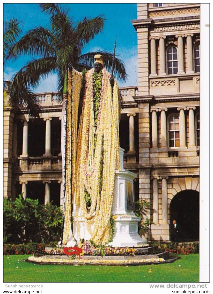 Hawaii Honolulu Statue Of King Kamehameha - Oahu