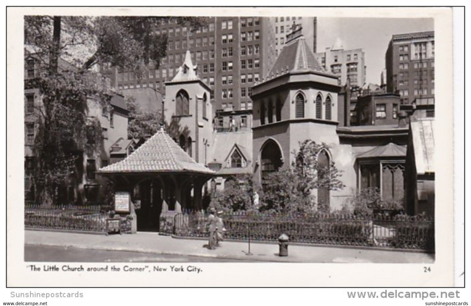 New York City The Little Church Around The Corner Real Photo - Kerken