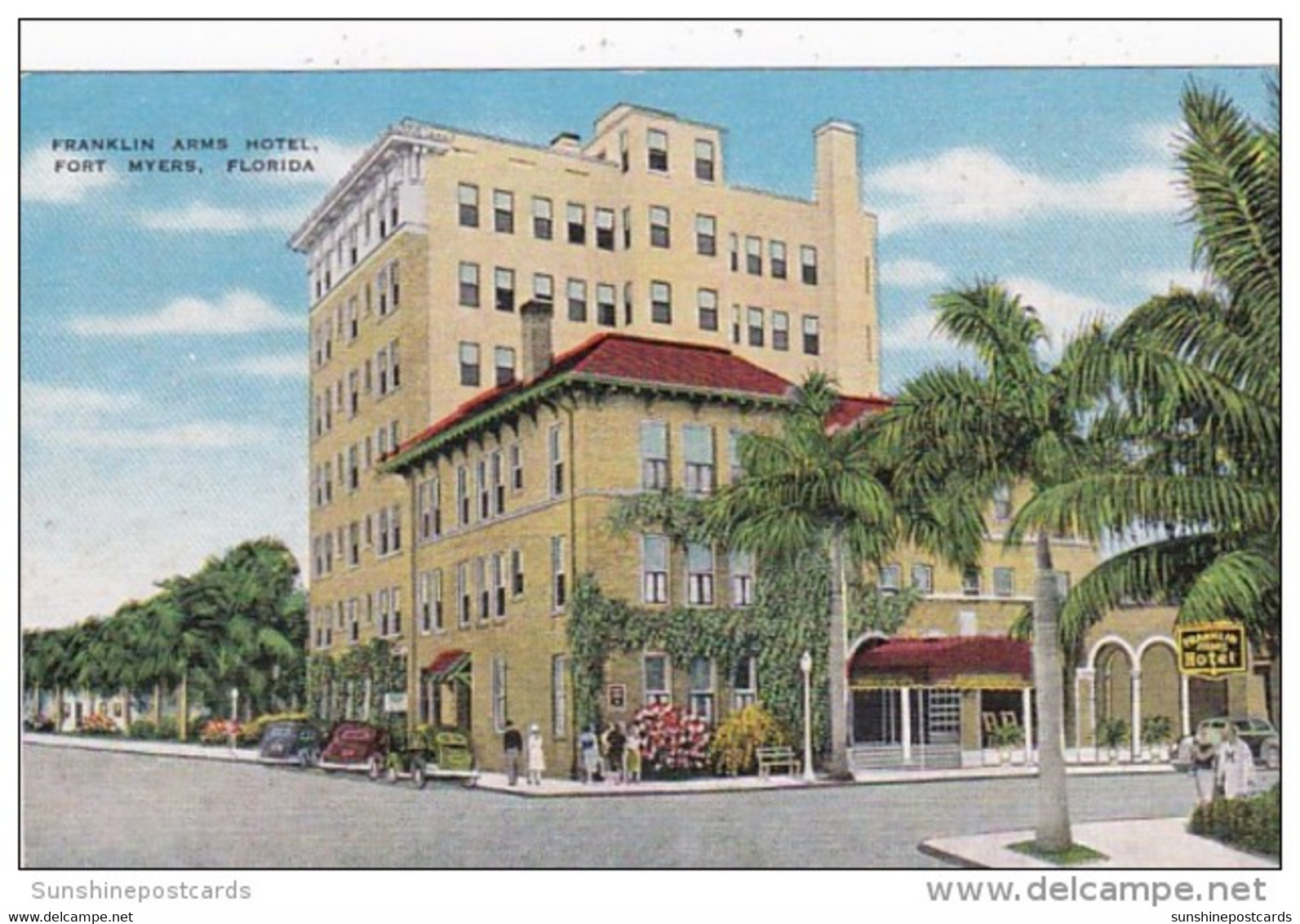 Florida Fort Myers Franklin Arms Hotel 1952 - Fort Myers