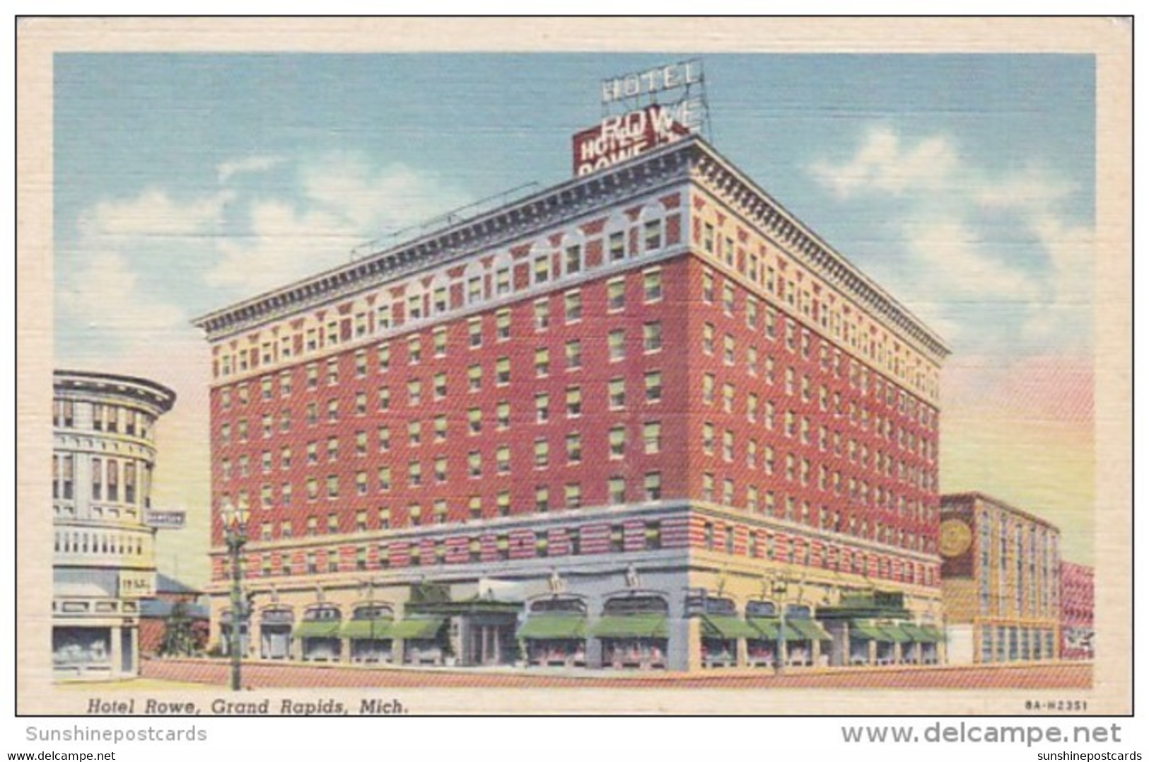 Michigan Grand Rapids Hotel Rowe Curteich - Grand Rapids