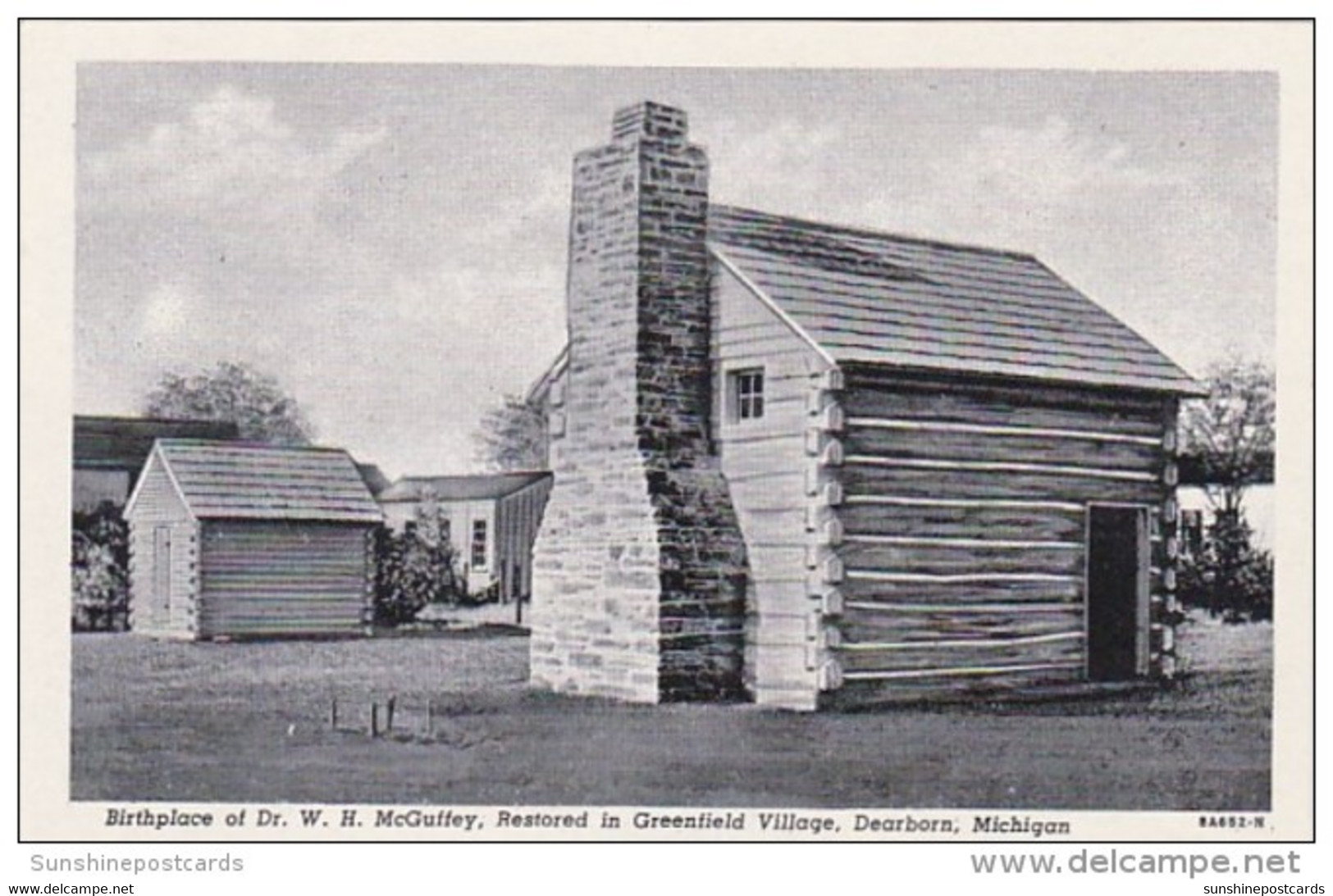 Michigan Dearborn Birthplace Of Dr W H McGuffey Restored In Greenfield Village Curteich - Dearborn