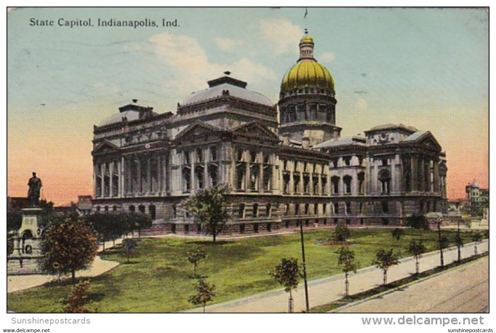 Indiana Indianapolis State Capitol Building 1913 - Indianapolis