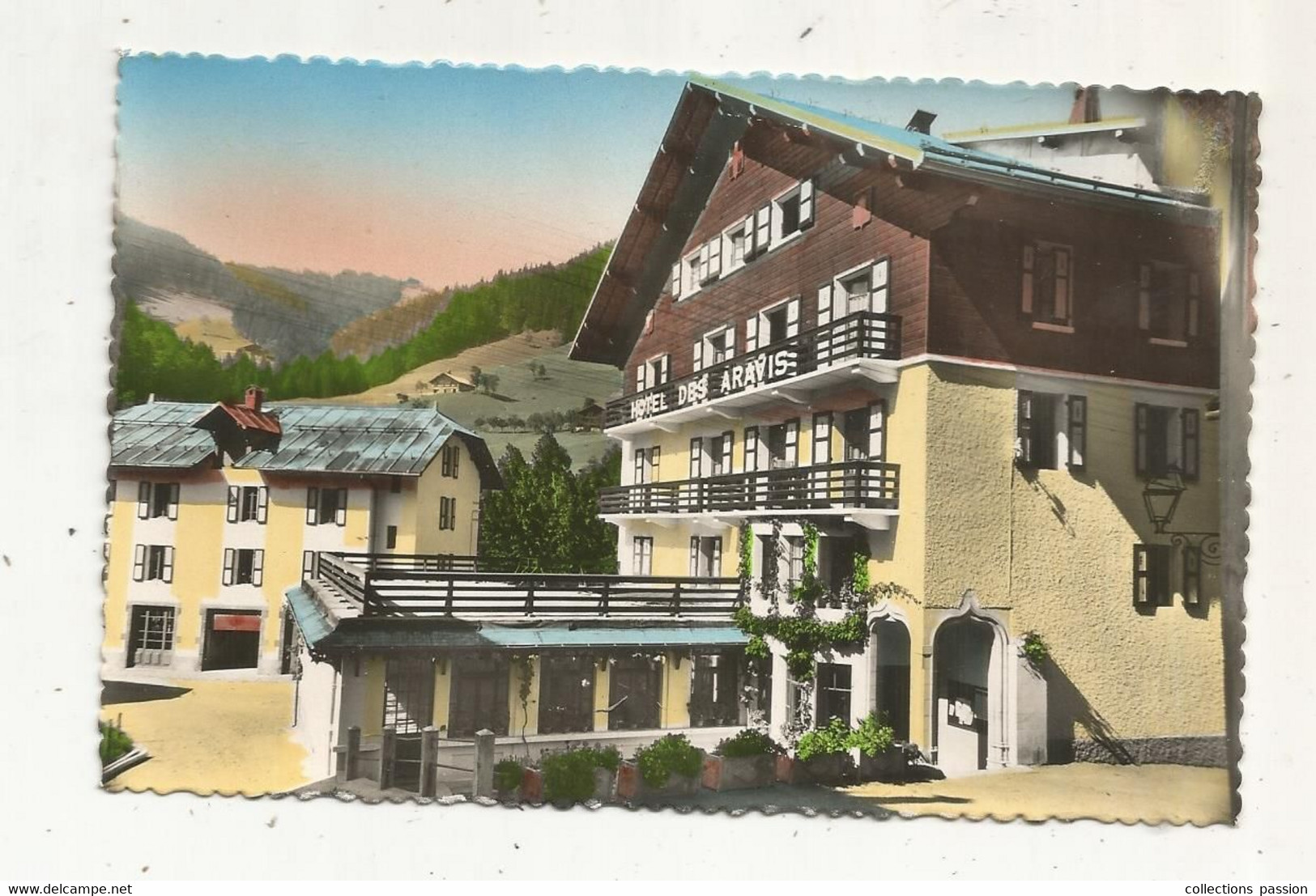 Cp, HOTEL DES ARAVIS ,LA CLUSAZ ,Haute Savoie , 2 Scans , Vierge - Hotels & Restaurants