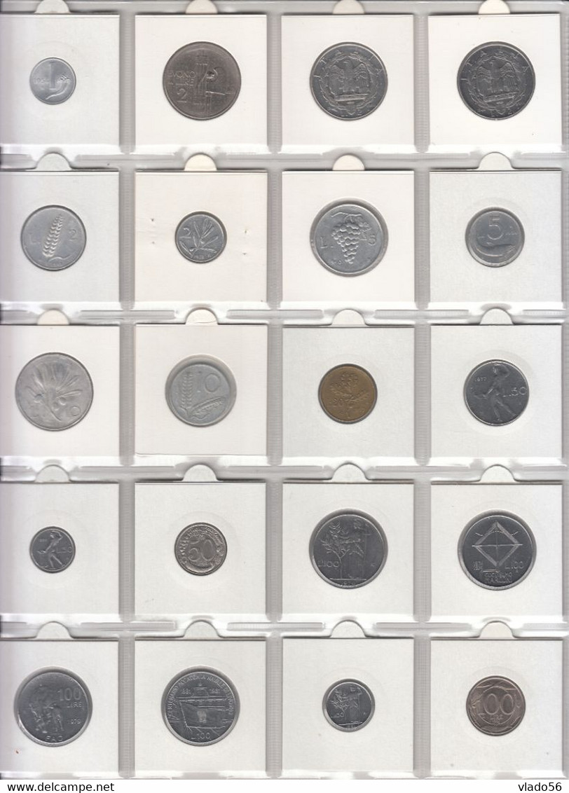 ITALY - COLLECTION OF 60 DIFFERENT COINS  FROM 1 CENTESIMO 1861 TO 500 LIRE 1999, LIT1.17 - Collections