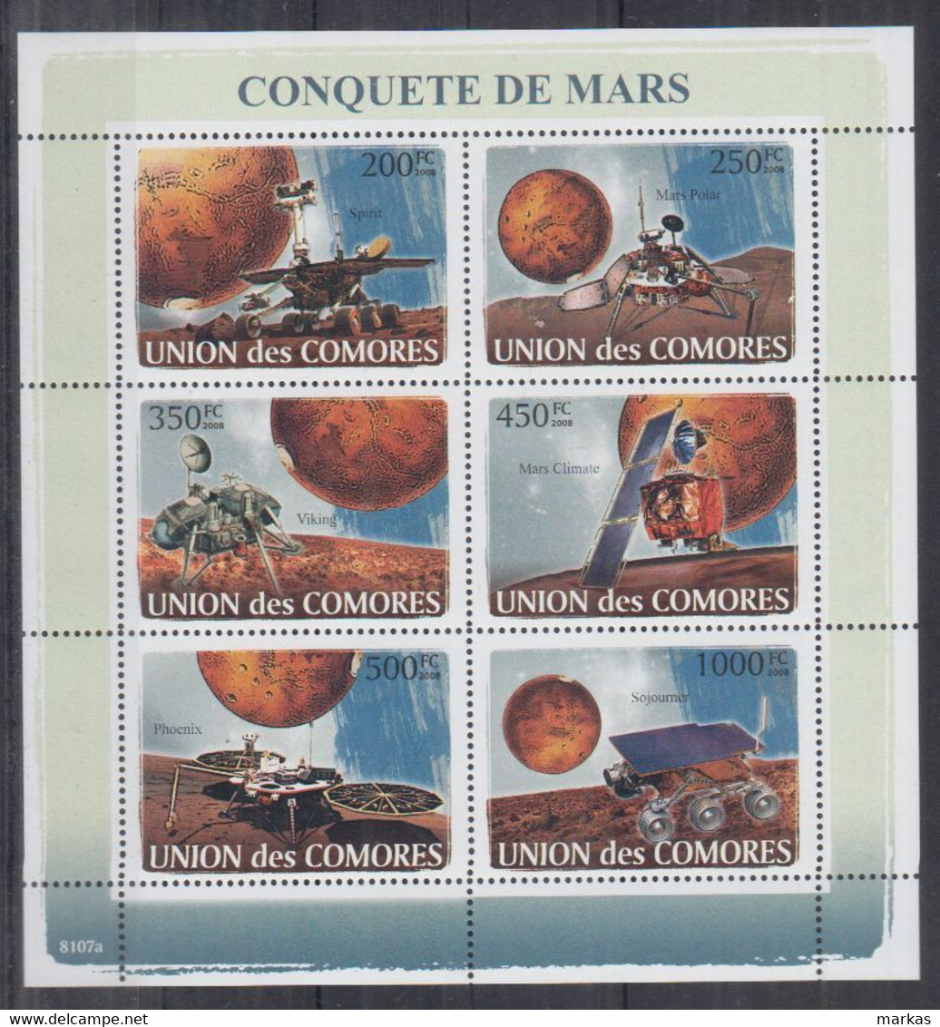 L11. Comoro Islands MNH 2008 Space - Conquest Of Mars - Otros & Sin Clasificación