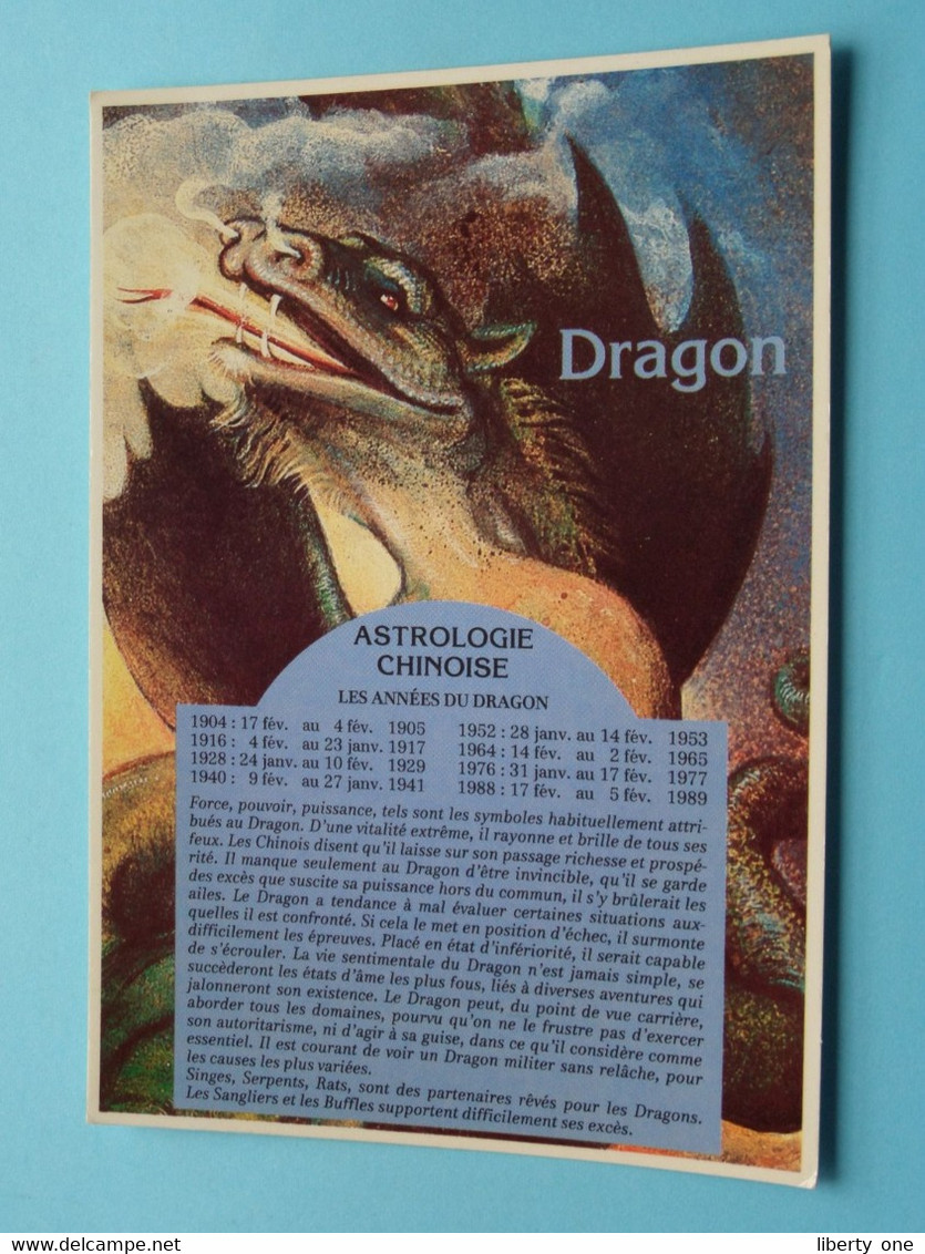 DRAGON > Astrologie CHINOISE ( Edit. GENDRE ) Anno 19?? ( Zie / Voir Photo ) ! - Astronomie