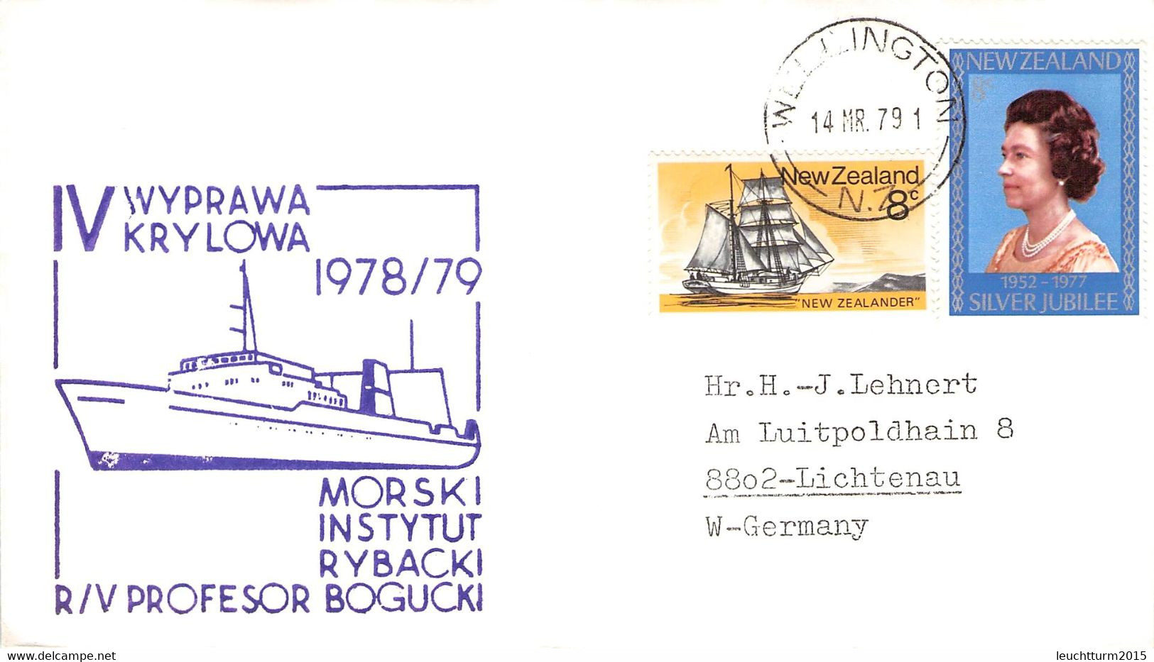 NEW ZEALAND - LETTER 1979 WELLINGTON  > GERMANY / ZO257 - Briefe U. Dokumente