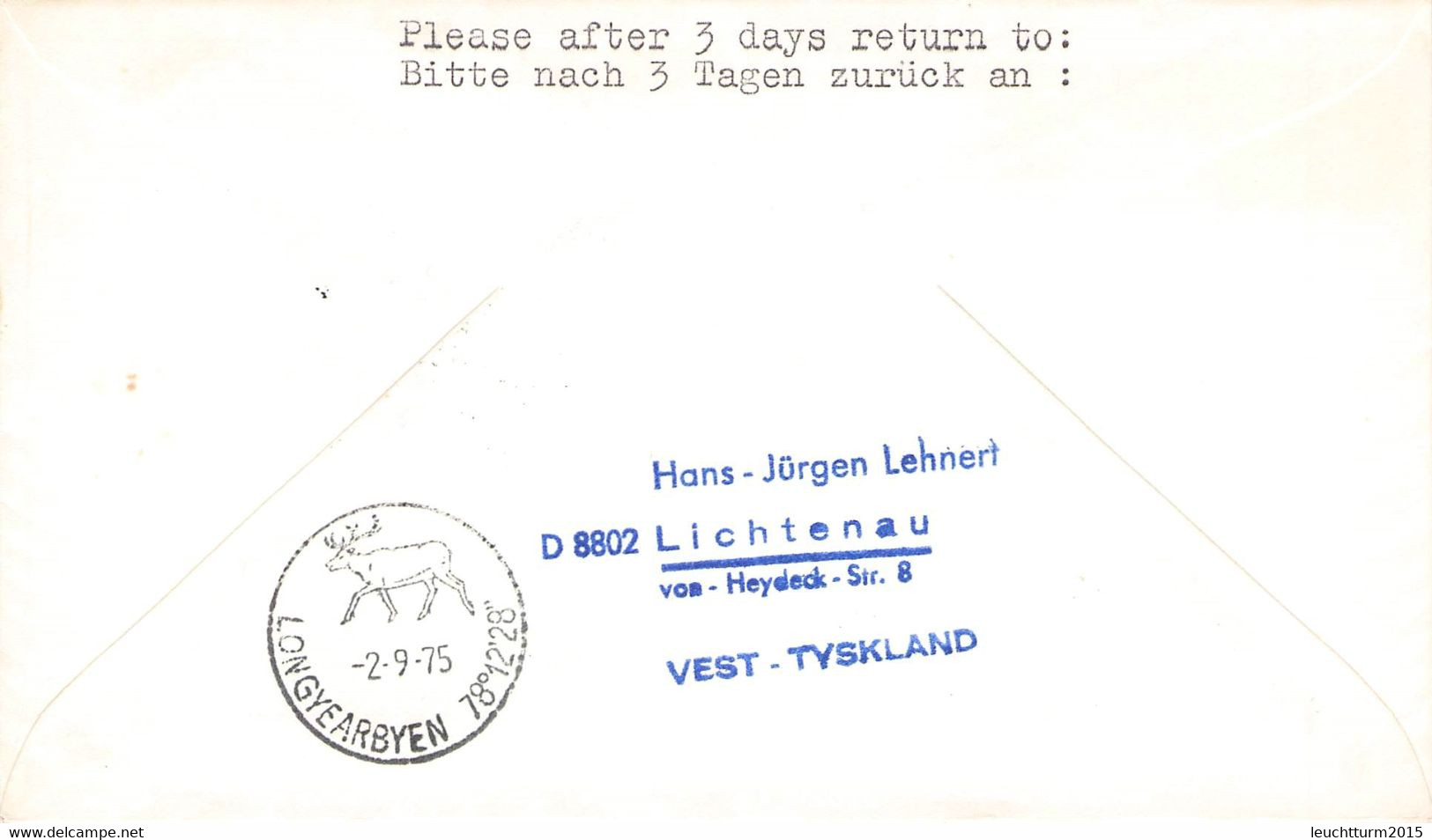 NORWAY - FIRST FLIGHT SAS TROMSO > LONGYEARBEN 1975 / ZO267 - Storia Postale