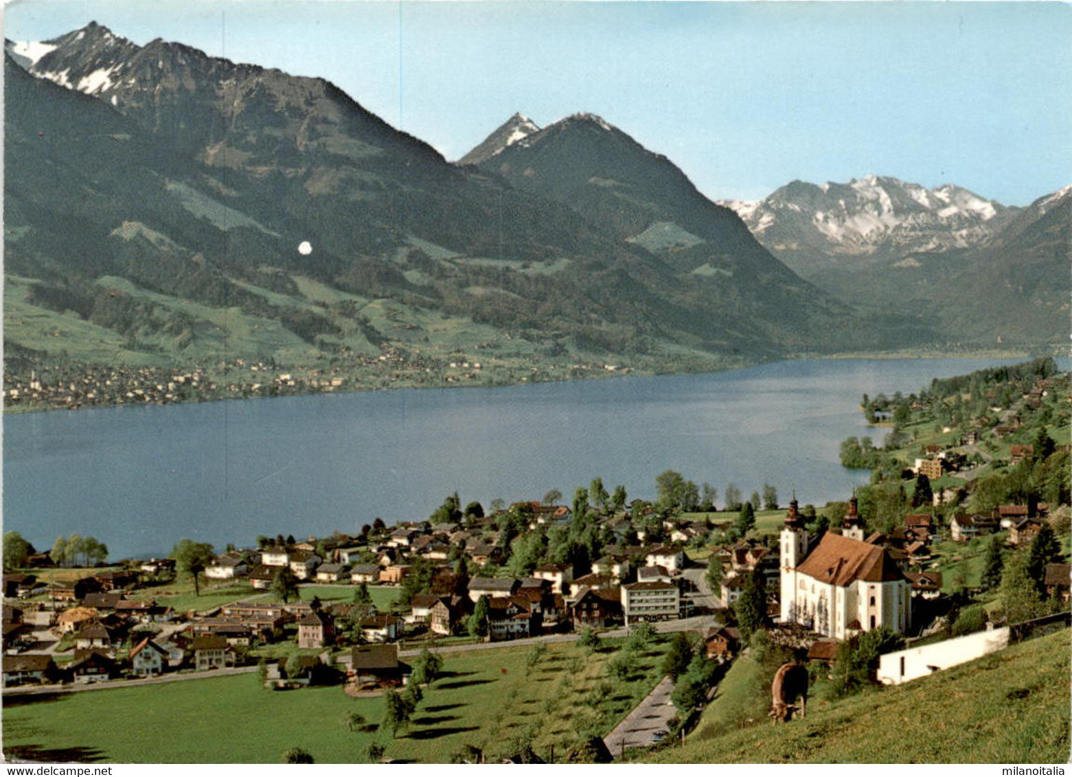 Sarnen / Zentralschweiz - Sarnersee Mit Berneralpen (585) * 2. 8. 1982 - Sarnen