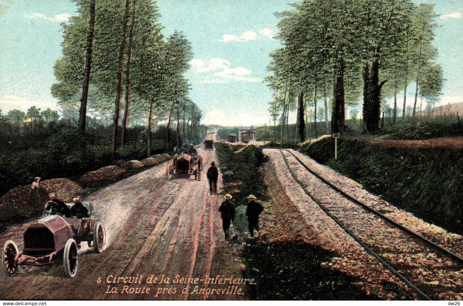 Sport Automobile: Circuit De La Seine Inférieure, La Route Près D'Angreville - Collection L'Auto Carte N° 3 Non Circulée - Sonstige & Ohne Zuordnung