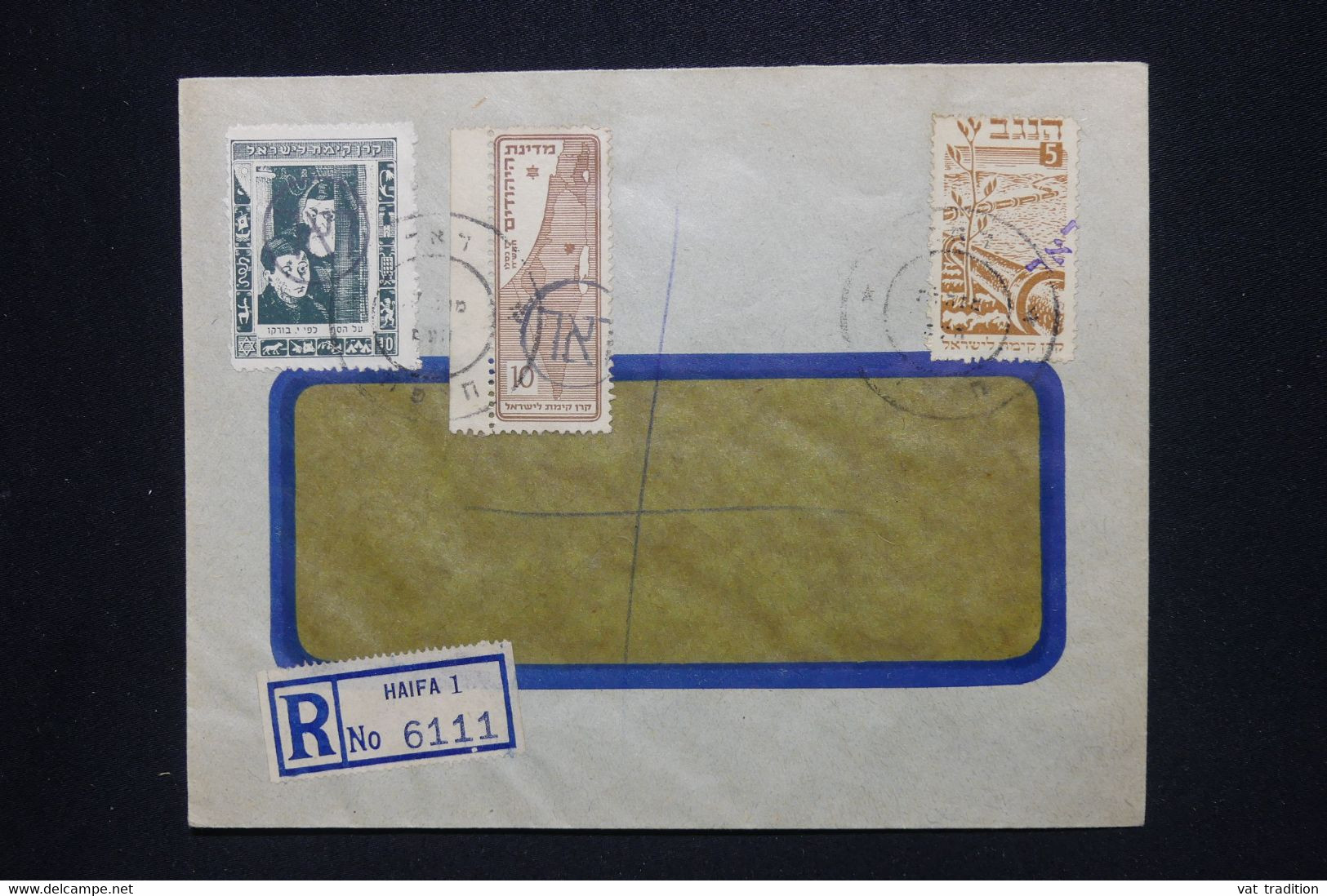 ISRAËL - Affranchissement Surchargés Sur Enveloppe En Recommandé De Haifa - L 118813 - Storia Postale
