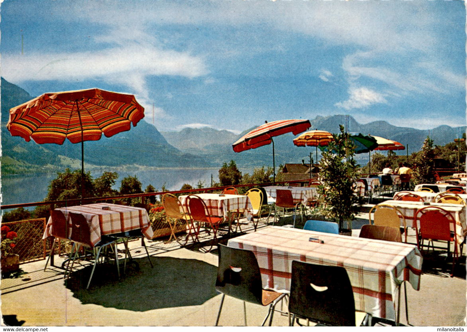 Hotel Wilerbad, Sarnen Am See - Restaurations-Terrasse * 30. 7. 1978 - Sarnen