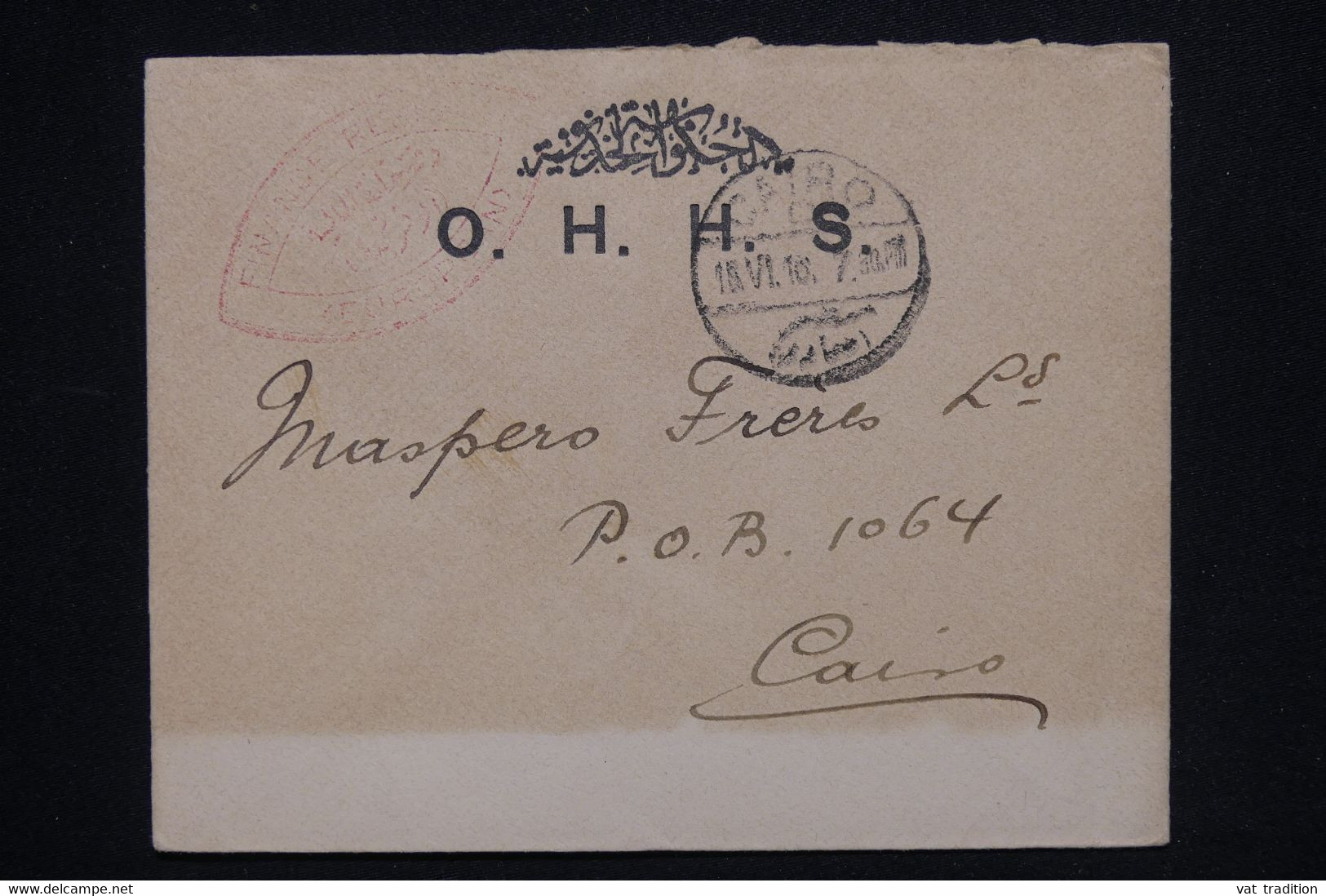 EGYPTE - Enveloppe En Franchise Du Caire Pour Le Caire En 1916 - L 118853 - 1915-1921 Protettorato Britannico