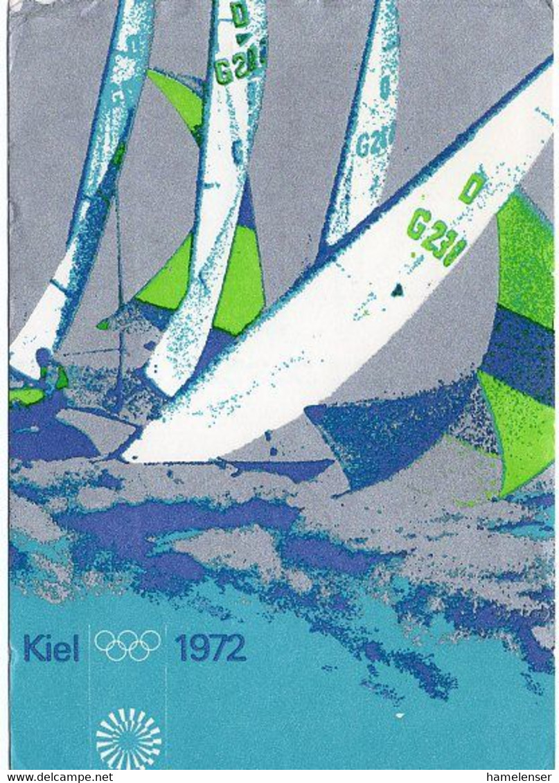 51699 - Bund - 1972 - 20Pfg Olympiade '72 EF A AnsKte KREFELD - BRIEFMARKEN WERBEN ... -> DDR - Zomer 1972: München