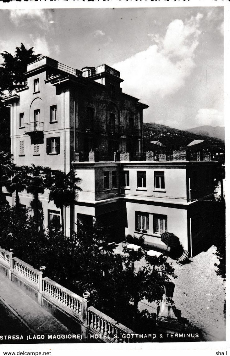 CPSM STRESA LAGO MAGGIORE HOTEL S. GOTTHARD & TERMINUS - Verbania