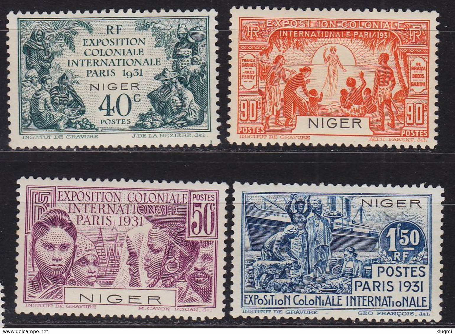 FRANZ.NIGER [1931] MiNr 0054-57 ( */mh ) [01] - Used Stamps