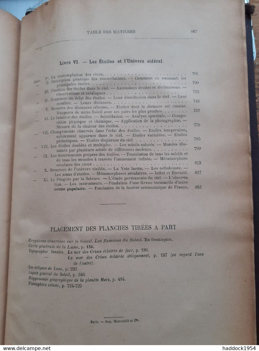 astronomie populaire CAMILLE FLAMMARION marpon et flammarion 1890