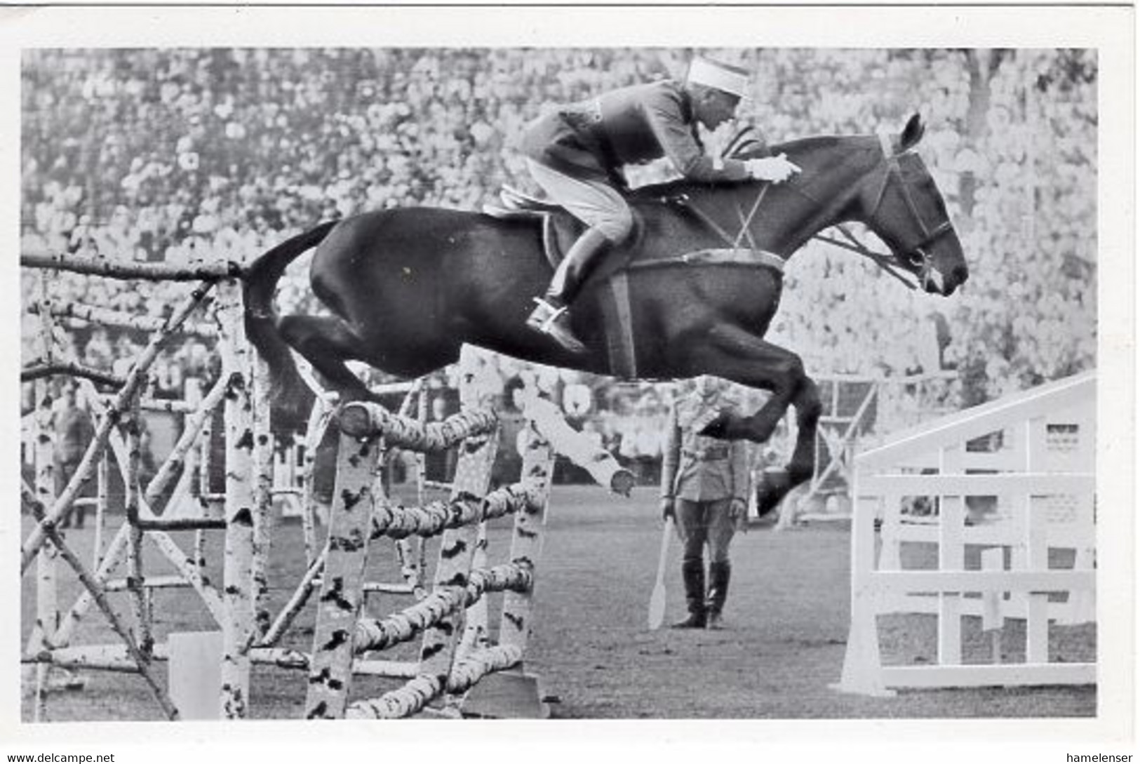 51716 - Deutsches Reich - 1936 - Sommerolympiade Berlin - Frankreich, "Bagatelle" Unter Capt. Bizard - Hippisme