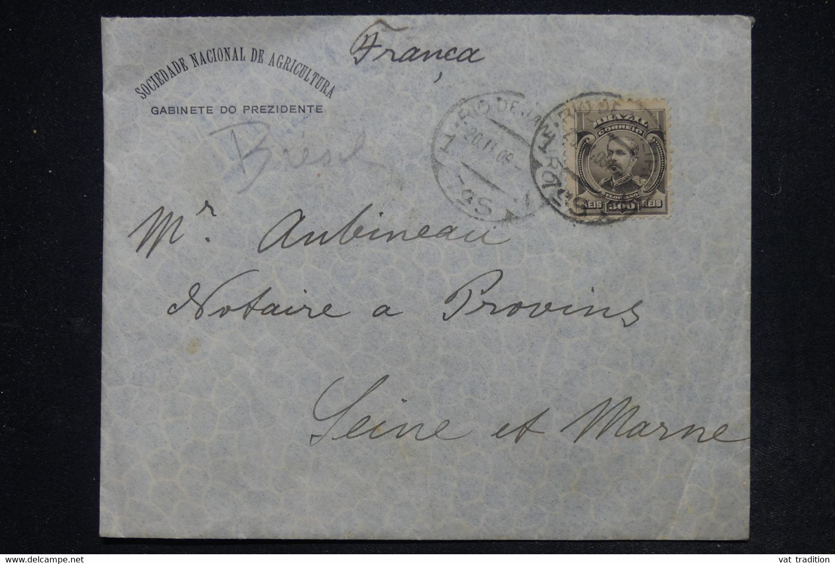 BRÉSIL - Enveloppe Du Le Société Nationale D'Agriculture Pour La France En 1909 - L 118871 - Briefe U. Dokumente