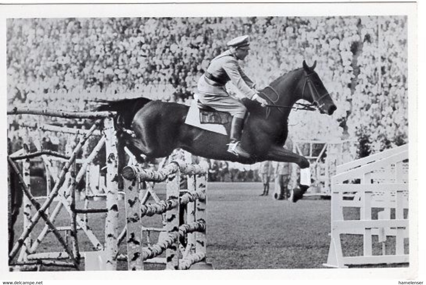 51719 - Deutsches Reich - 1936 - Sommerolympiade Berlin - Portugal, "Fausette" Unter Leutnant Menae - Paardensport