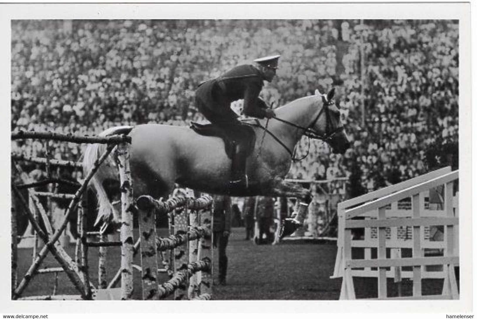 51720 - Deutsches Reich - 1936 - Sommerolympiade Berlin - Rumaenien, "Dracu-stie" Unter Oberleutnant Apostol - Horse Show