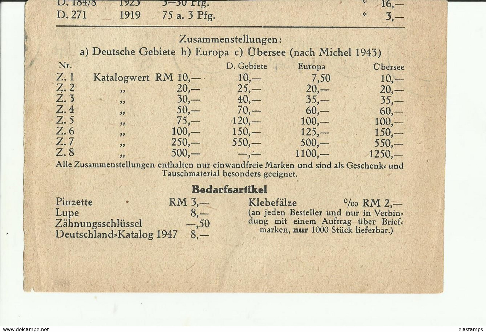 DP GS1947 SST Hamburg - Postwaardestukken