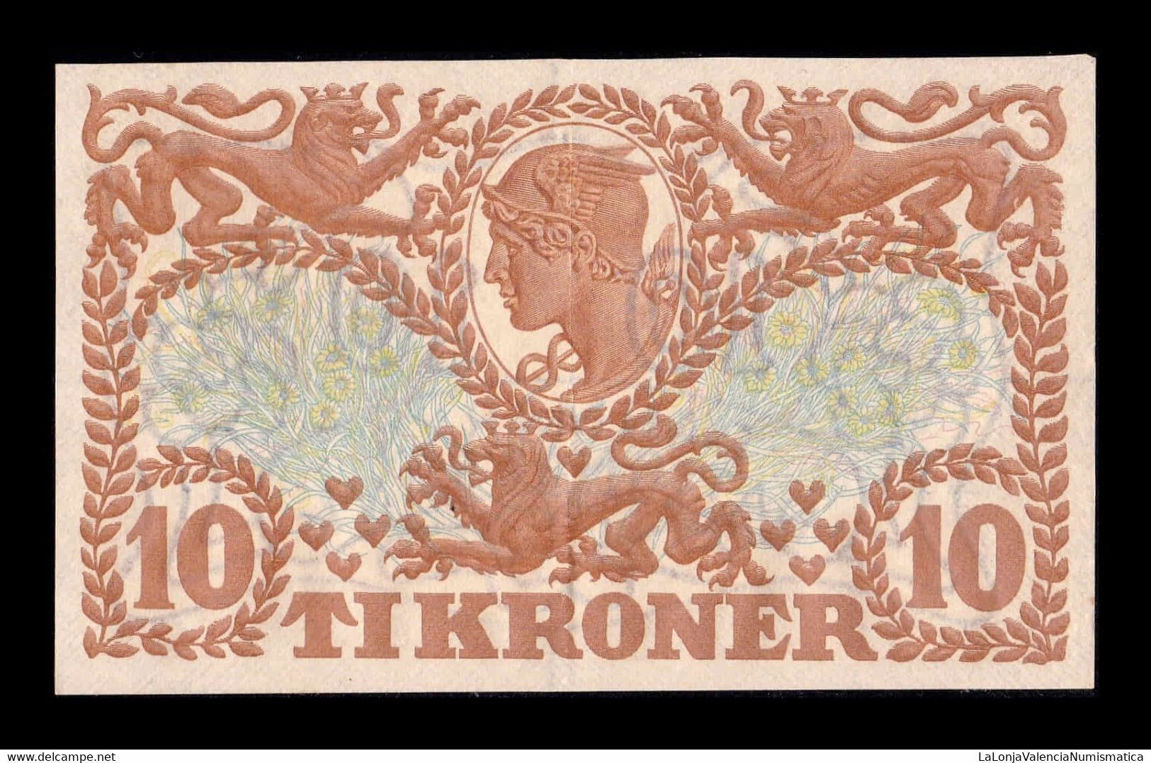 Dinamarca Denmark 10 Kroner 1943 Pick 31p (1) EBC+ XF+ - Denmark