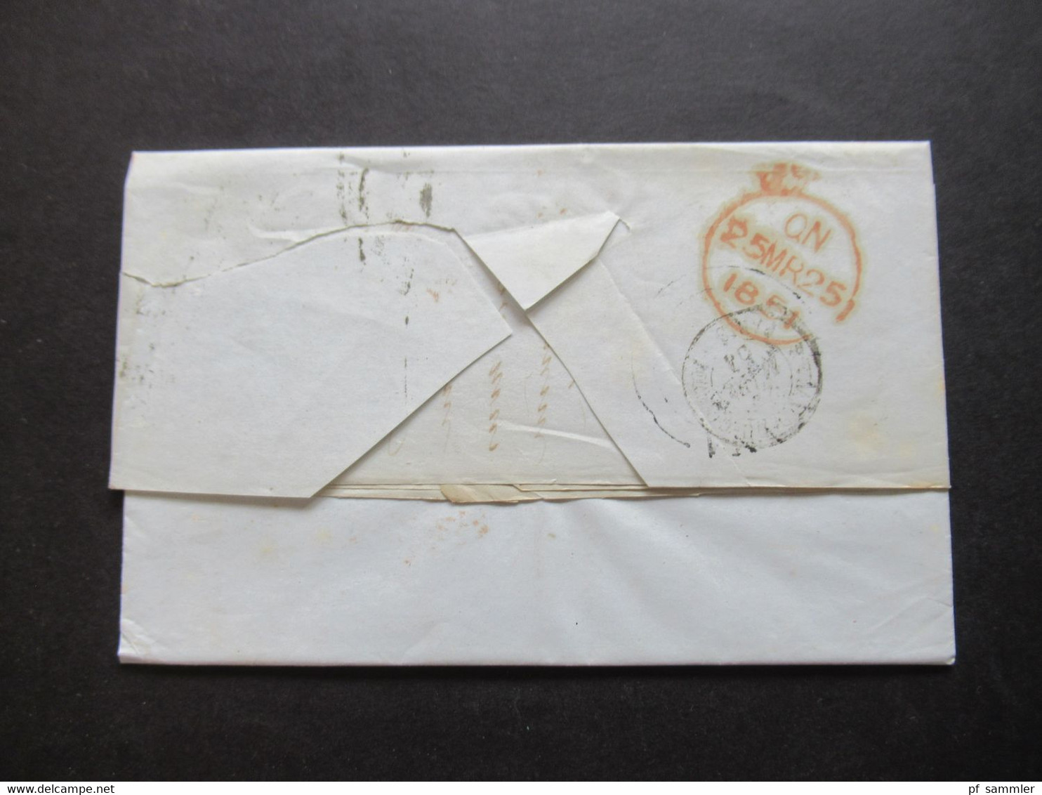 USA / Cuba Havana Forwarded Letter / Shippost 22.2.1851 Schiffspost Roter Ra 2 Colonies Faltbrief Mit Inhalt Nach Paris - Prephilately