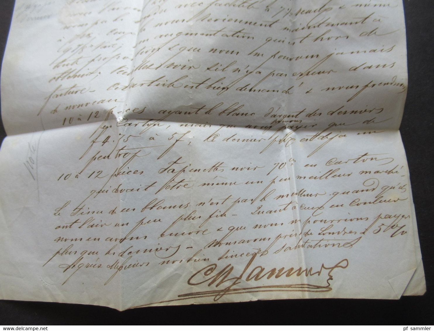 USA / Cuba Havana Forwarded Letter / Shippost 22.2.1851 Schiffspost roter Ra 2 Colonies Faltbrief mit Inhalt nach Paris