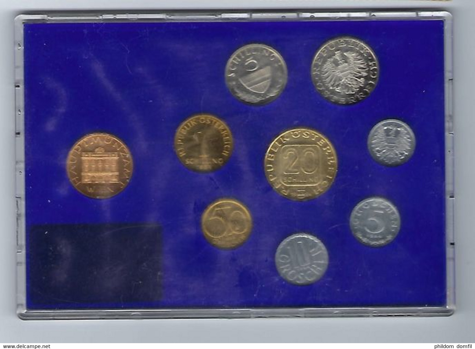 Ref. 1804-2045 - COI AUSTRIA . 1984. 	AUSTRIA 1984 COIN SET PROOF	. AUSTRIA 1984 COIN SET PROOF - Austria