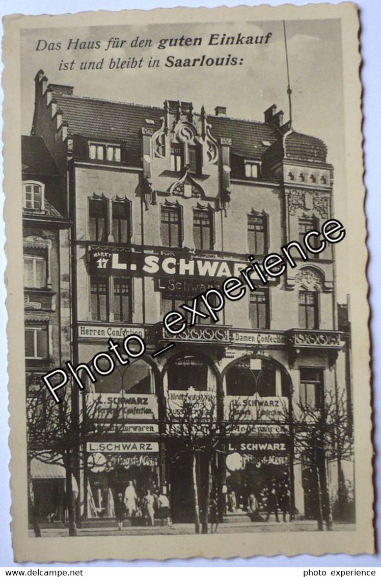 CPA Carte Postale Timbre Briefmarken Commerce Mode Geschäft Laden 1929 SAARLOUIS Allemagne Deutschland - Kreis Saarlouis