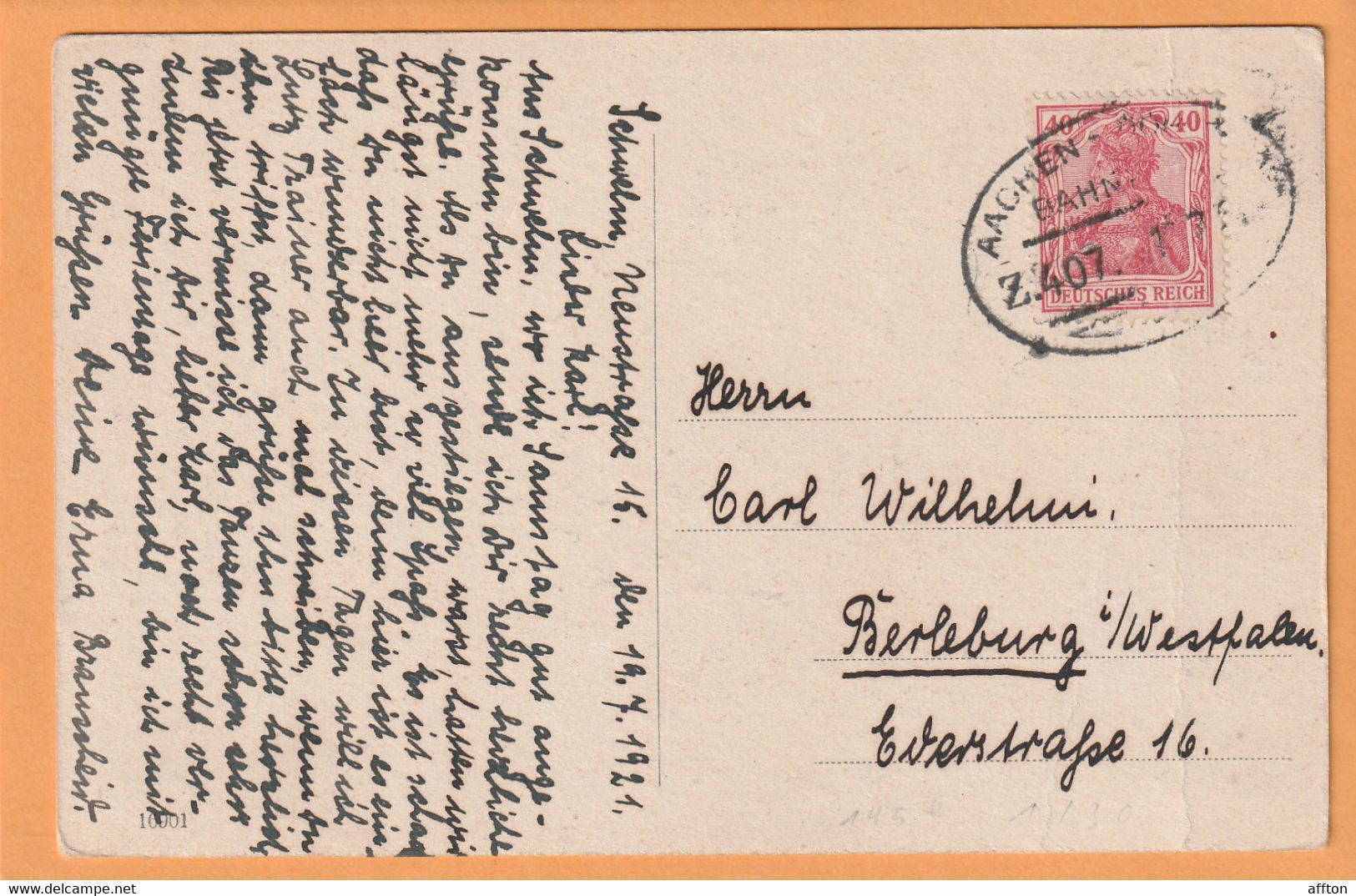 Schwelm 1921 Postcard Mailed Railroad Cancel - Schwelm