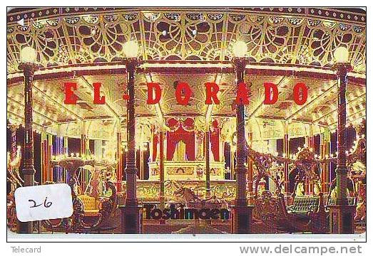 TELECARTE JAPON *  Carousel (26) Carrousel Karussel * PHONECARD Japan * - Spelletjes