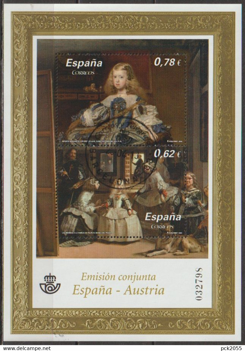 Spanien 2009 MiNr.4459 - 4460 Block 189 O Gestempelt 410.Geb. Velazquez (d 2461)günstige Versandkosten - Blocs & Hojas