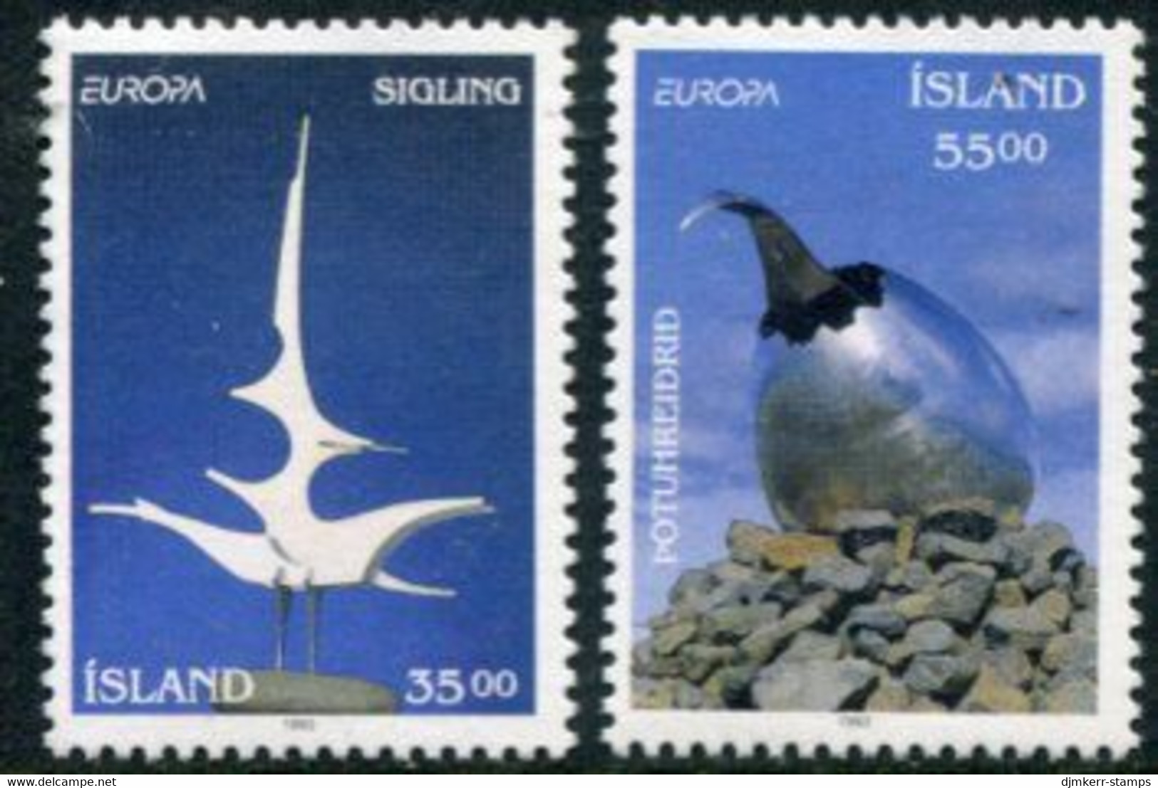 ICELAND 1993 Europa: Contemporary Art MNH / **  Michel 786-87 - Unused Stamps