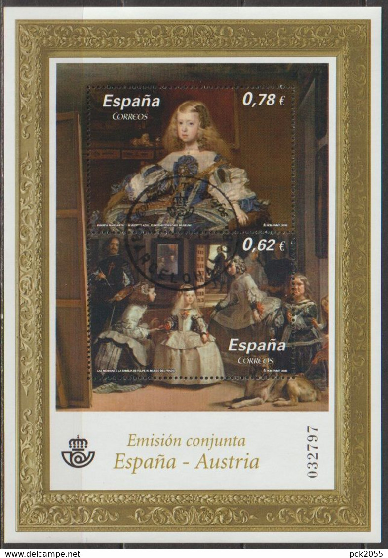 Spanien 2009 MiNr.4459 - 4460 Block 189 O Gestempelt 410.Geb. Velazquez (d 2463)günstige Versandkosten - Blocs & Hojas