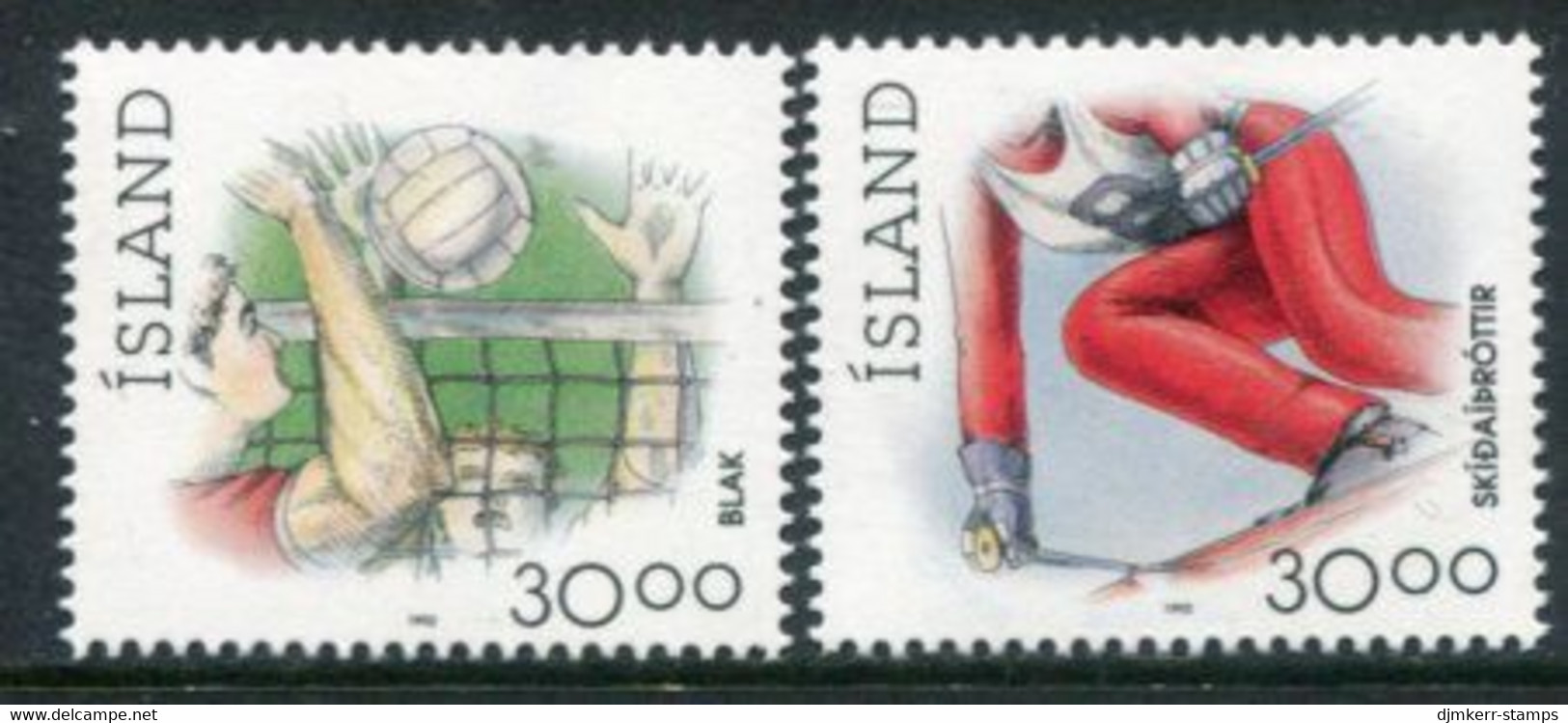 ICELAND 1992 Sport: Volleyball And Skiing   MNH / **.  Michel 760-61 - Neufs