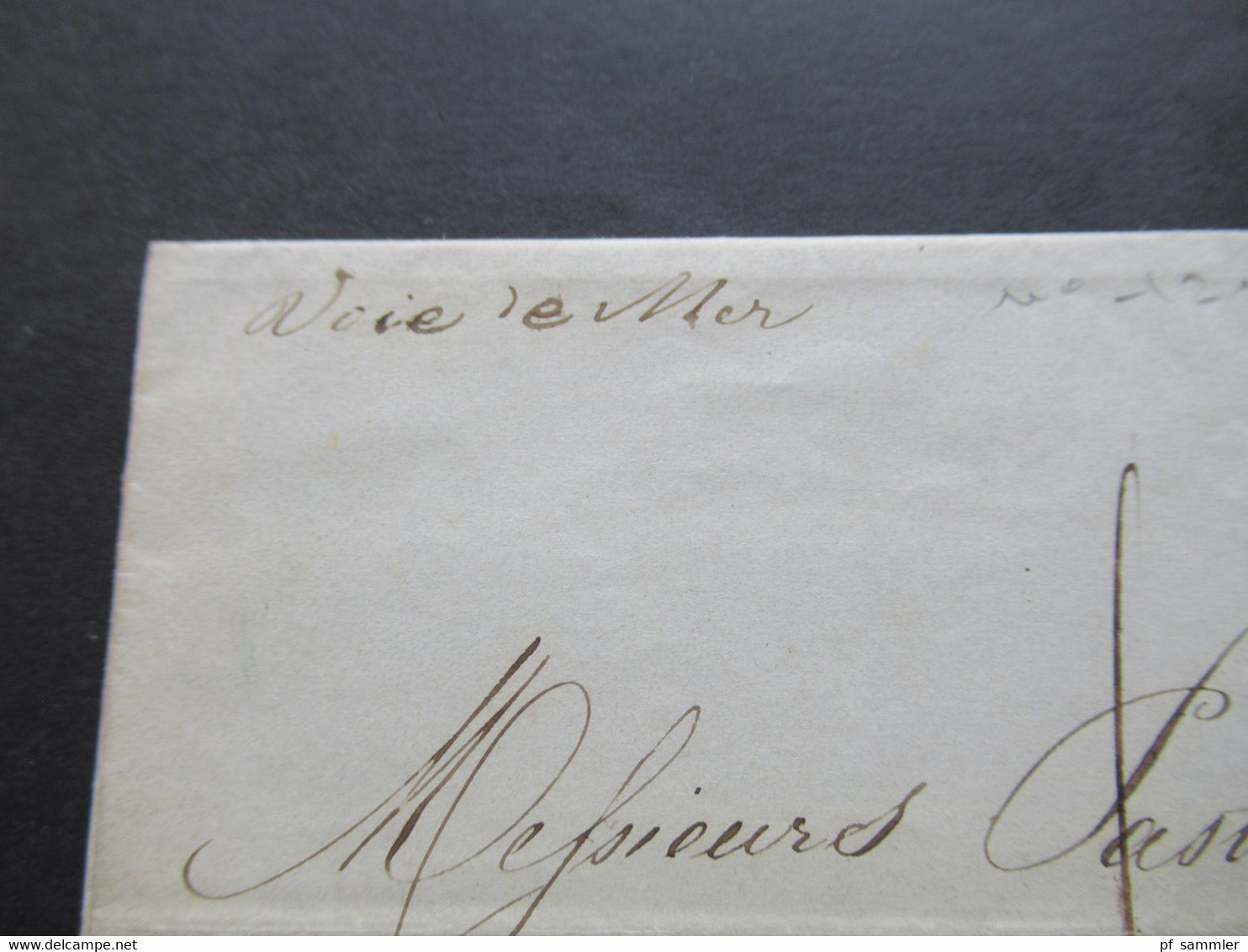 Italien 16.2.1855 Livorno - Marseille Schiffspost Voie E Mer Blauer Stempel Tosc.1. S. E. Marseille Faltbrief Mit Inhalt - Toskana