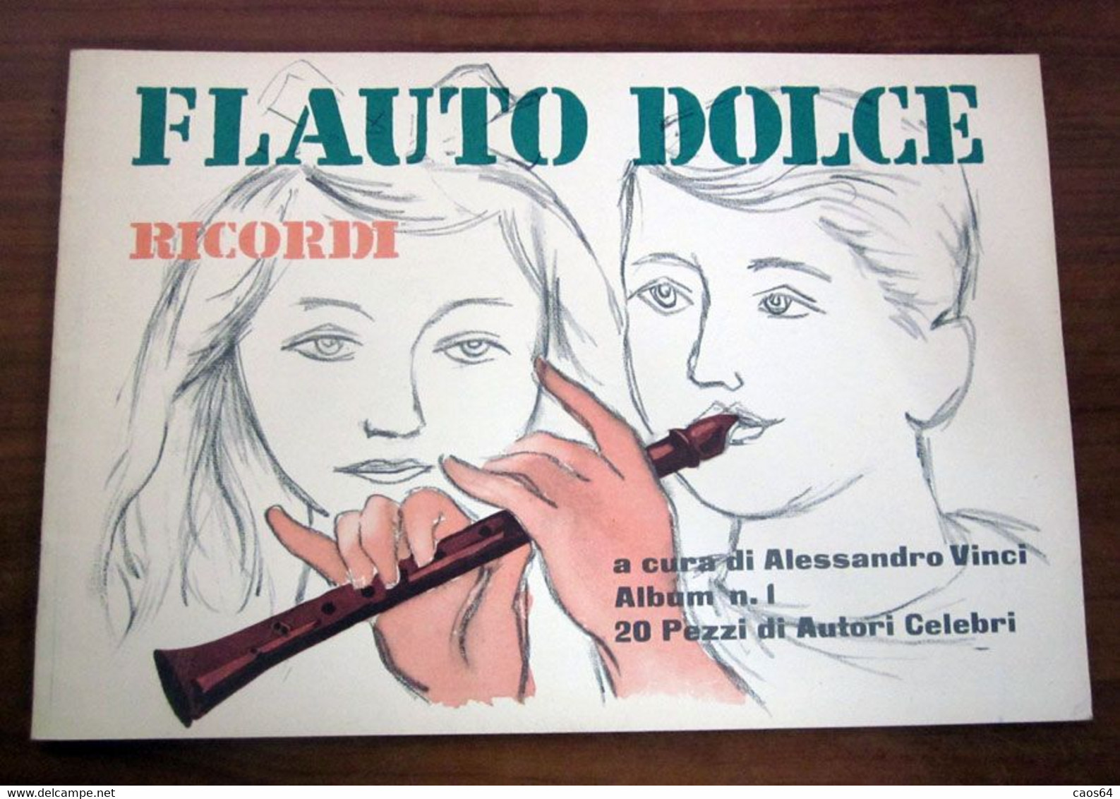 Flauto Dolce Ricordi 20 Pezzi Di Autori Celebri Vintage - Etude & Enseignement